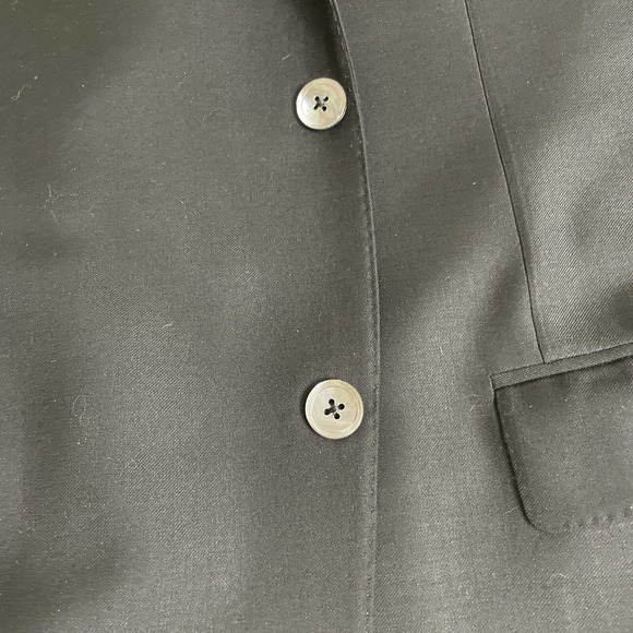 Samuelsohn Black Wool Sport Coat 42R Alton Super 110s Made in Canada Dry Cleaned - Picture 6 of 13